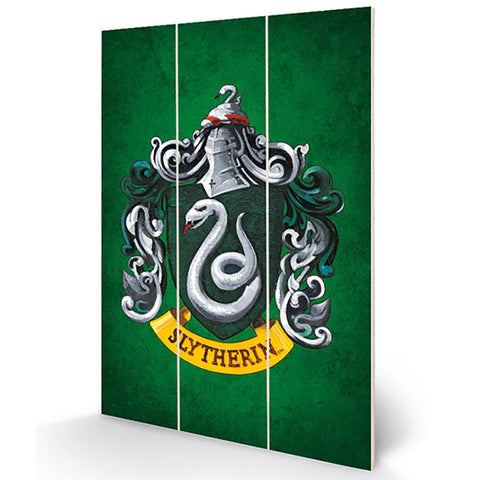 Harry Potter Wood Print Slytherin  - Official Merchandise Gifts