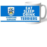 Personalised Huddersfield Town Eat Sleep Drink Mug