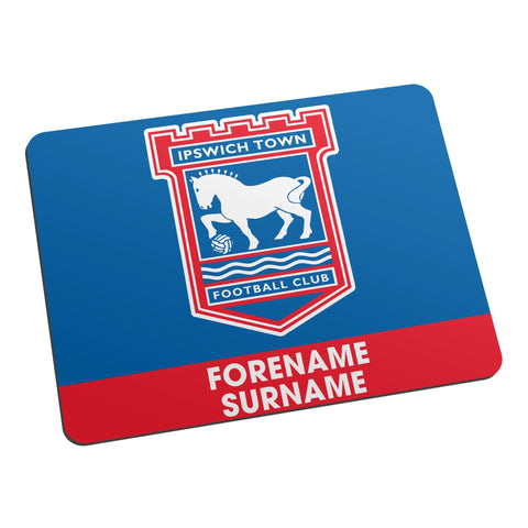 Personalised Ipswich Town FC Bold Crest Mouse Mat