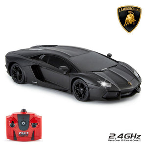 Lamborghini Aventador Radio Controlled Car 1:24 Scale Black  - Official Merchandise Gifts