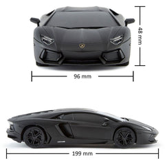 Lamborghini Aventador Radio Controlled Car 1:24 Scale Black  - Official Merchandise Gifts