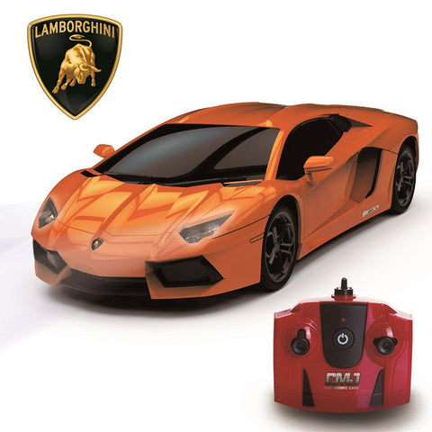 Lamborghini Aventador Radio Controlled Car 1:24 Scale Orange  - Official Merchandise Gifts