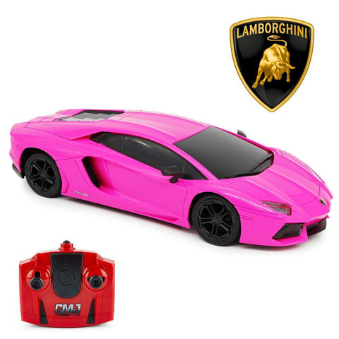 Lamborghini Aventador Radio Controlled Car 1:24 Scale Pink  - Official Merchandise Gifts