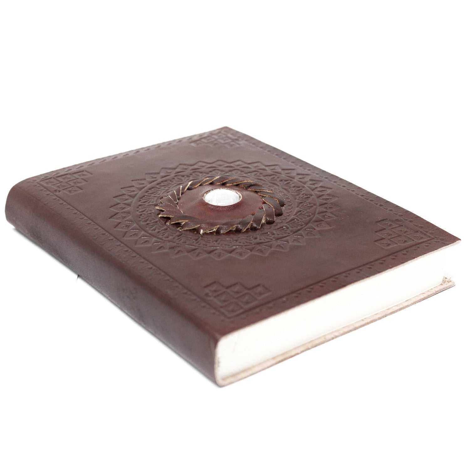 Leather Moonstone Notebook (7x5")