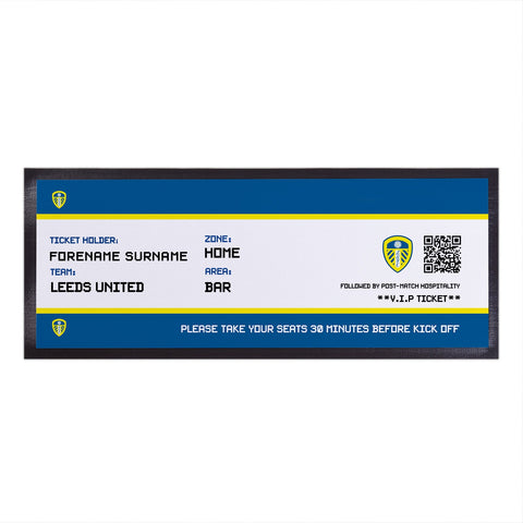 Leeds United Bar Runner (Personalised Fans Ticket Design)