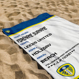 Leeds United Beach Towel (Personalised Fans Ticket Design)