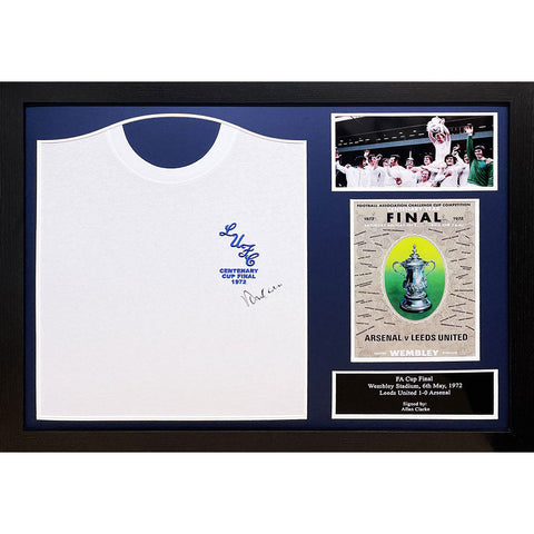 Leeds United FC 1972 Clarke Signed Shirt (Framed)  - Official Merchandise Gifts