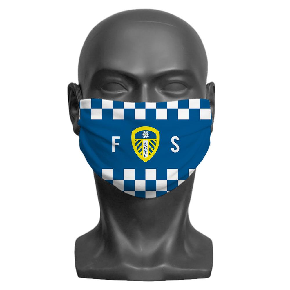 Leeds United FC Initials Personalised Face Mask