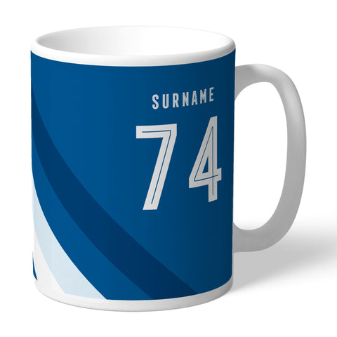 Personalised Leeds United FC Stripe Mug