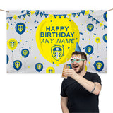 Leeds United Personalised Banner (5ft x 3ft, Balloons Design)