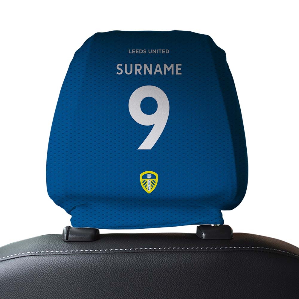 Leeds United Personalised Car Headrest Cover