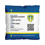 Leeds United Personalised Cushion - Fans Ticket (18")