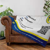 Leeds United Personalised Fleece Blanket (Fans Ticket Design)