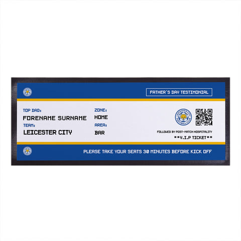 Leicester City Bar Runner (Personalised Fans Ticket Design)