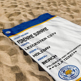 Leicester City Beach Towel (Personalised Fans Ticket Design)