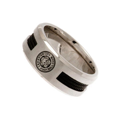 Leicester City FC Black Inlay Ring Small  - Official Merchandise Gifts