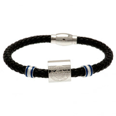 Leicester City FC Colour Ring Leather Bracelet  - Official Merchandise Gifts