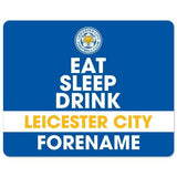 Personalised Leicester City FC Eat Sleep Drink Mouse Mat