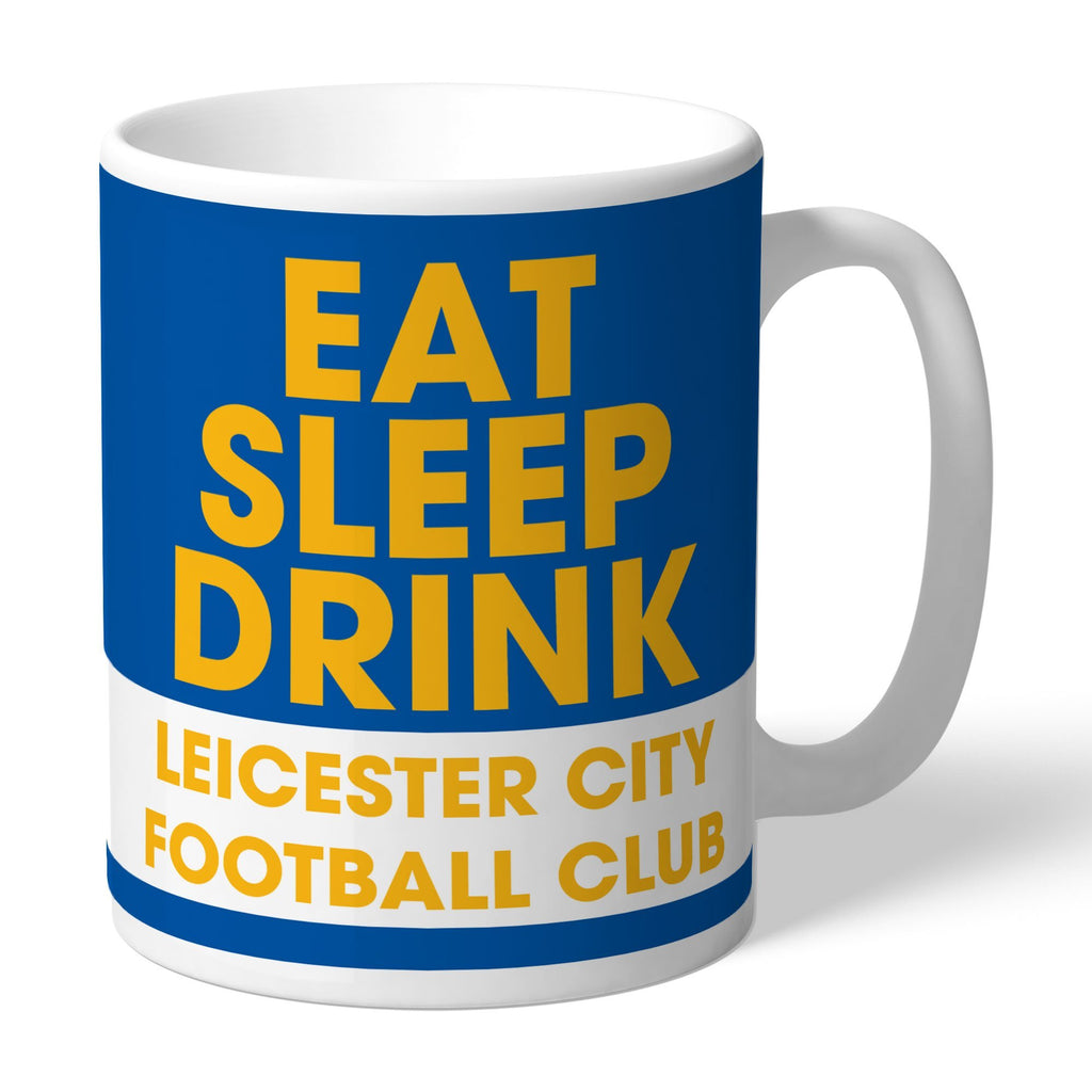 Personalised Leicester City FC Eat Sleep Drink Mug