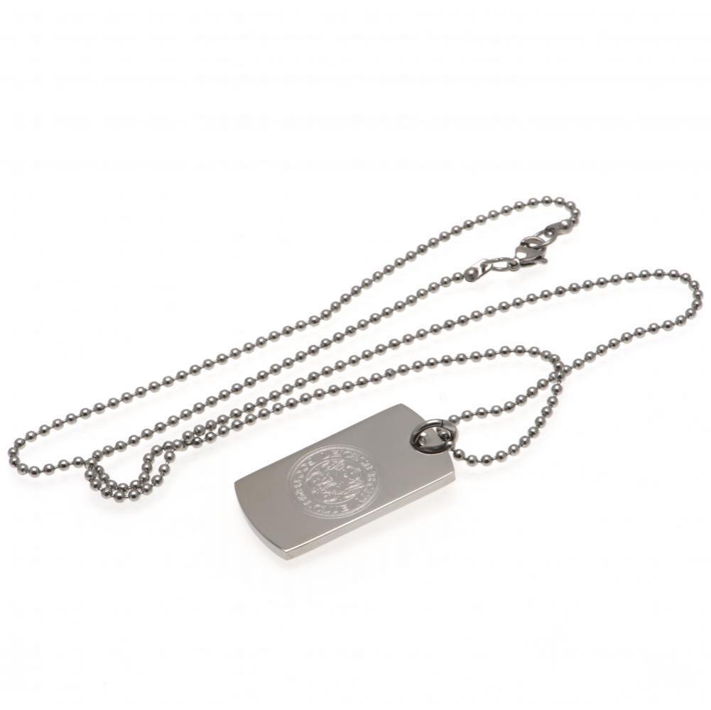 Leicester City FC Engraved Dog Tag & Chain  - Official Merchandise Gifts