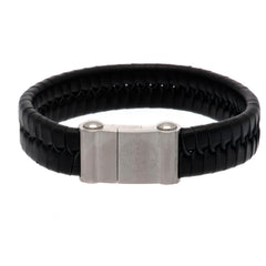 Leicester City FC Single Plait Leather Bracelet  - Official Merchandise Gifts