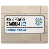 Personalised Leicester City FC Street Sign Mouse Mat