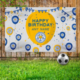 Leicester City Personalised Banner (5ft x 3ft, Balloons Design)