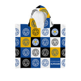 Leicester City Personalised Kids' Hooded Towel - Chequered