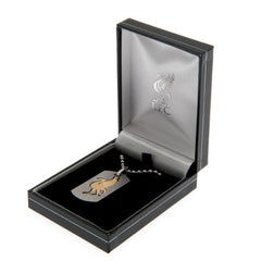 Liverpool FC Bi Colour Cut Out Dog Tag & Chain  - Official Merchandise Gifts