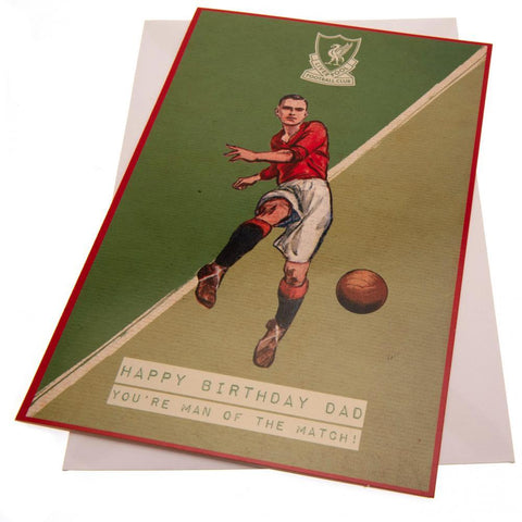Liverpool FC Birthday Card Dad Retro  - Official Merchandise Gifts