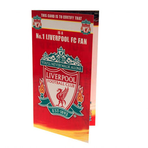 Liverpool FC Birthday Card No 1 Fan  - Official Merchandise Gifts