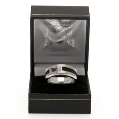 Liverpool FC Black Inlay Ring Small  - Official Merchandise Gifts