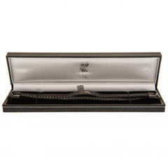 Liverpool FC Black IP Leather Bracelet  - Official Merchandise Gifts