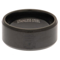 Liverpool FC Black IP Ring Medium  - Official Merchandise Gifts