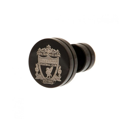 Liverpool FC Black IP Stud Earring  - Official Merchandise Gifts