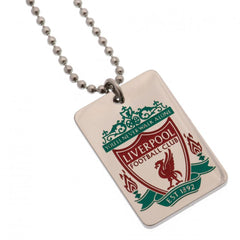 Liverpool FC Enamel Crest Dog Tag & Chain  - Official Merchandise Gifts
