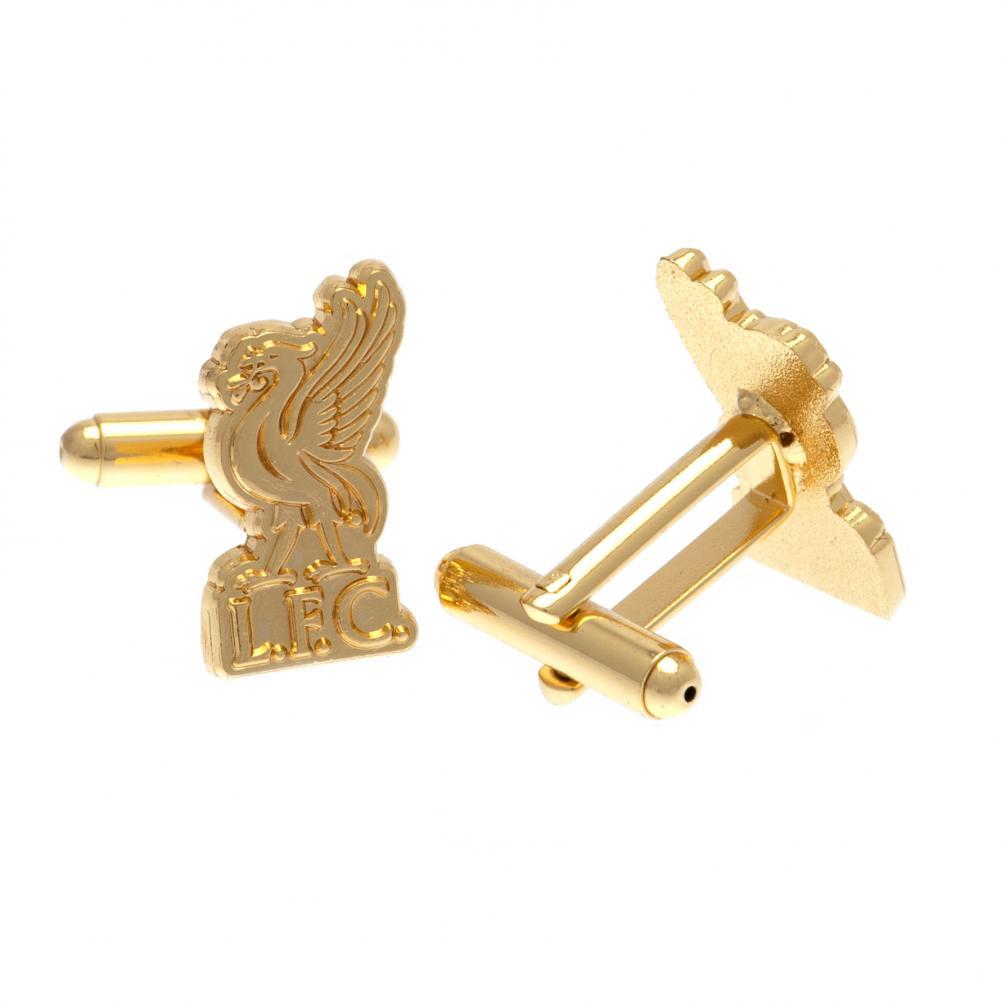 Liverpool FC Gold Plated Cufflinks LB  - Official Merchandise Gifts