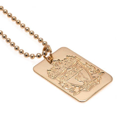 Liverpool FC Gold Plated Dog Tag & Chain  - Official Merchandise Gifts