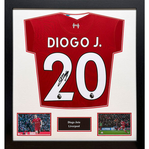 Liverpool FC Jota Signed Shirt (Framed)