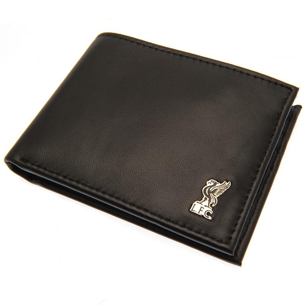 Liverpool FC Metal Crest Leather Wallet  - Official Merchandise Gifts