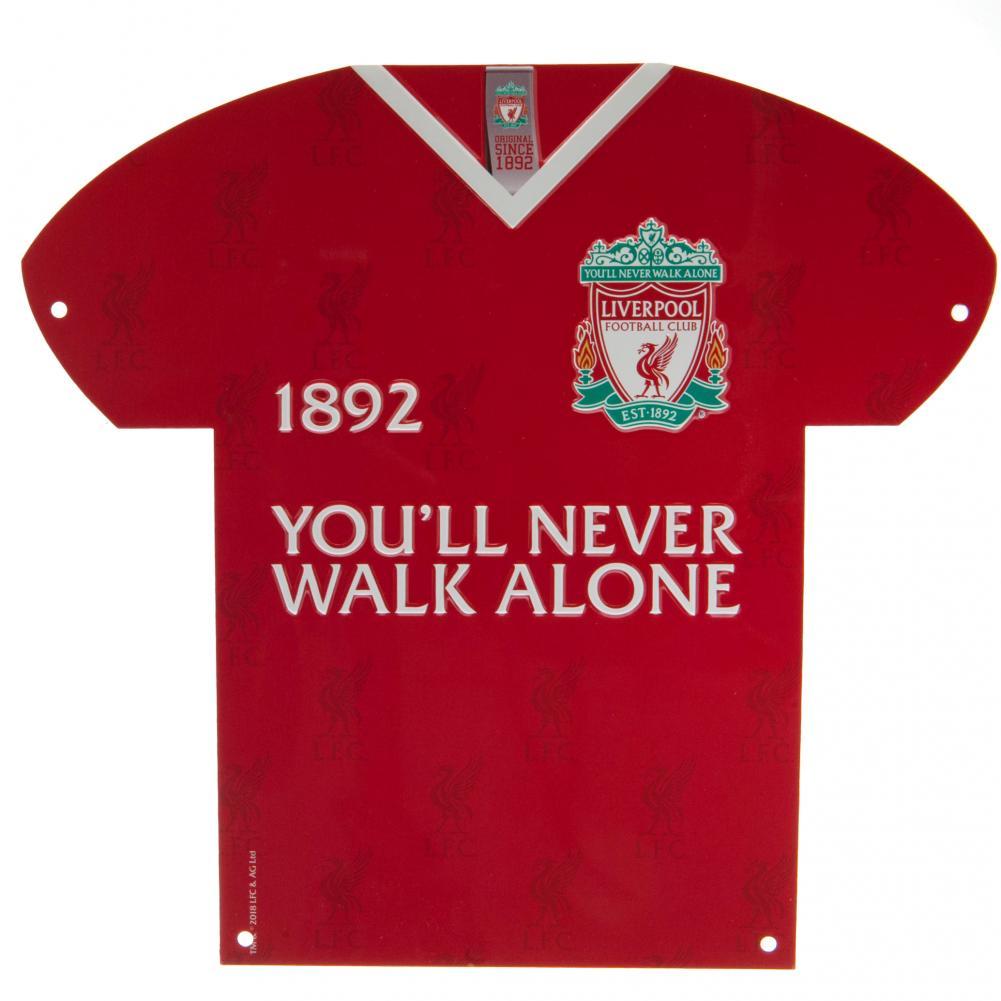 Liverpool FC Metal Shirt Sign CR  - Official Merchandise Gifts