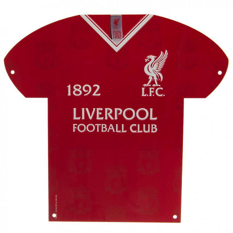 Liverpool FC Metal Shirt Sign LB  - Official Merchandise Gifts