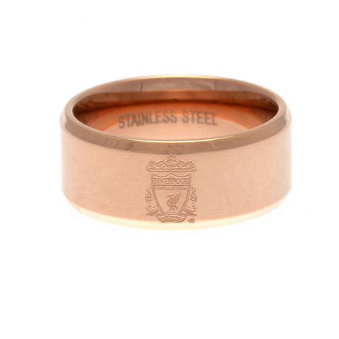 Liverpool FC Rose Gold Plated Ring Medium  - Official Merchandise Gifts