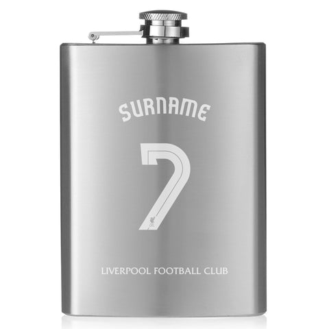 Personalised Liverpool FC Shirt Hip Flask