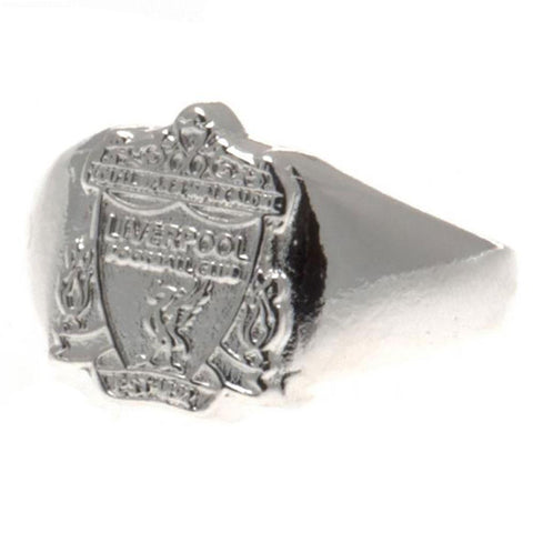 Liverpool FC Silver Plated Crest Ring Large  - Official Merchandise Gifts