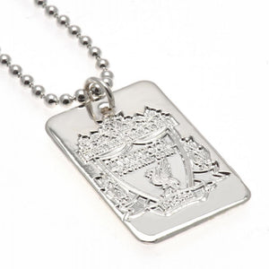 Liverpool FC Silver Plated Dog Tag & Chain  - Official Merchandise Gifts