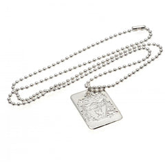 Liverpool FC Silver Plated Dog Tag & Chain  - Official Merchandise Gifts