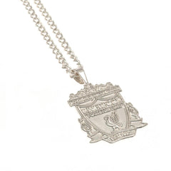 Liverpool FC Silver Plated Pendant & Chain XL  - Official Merchandise Gifts