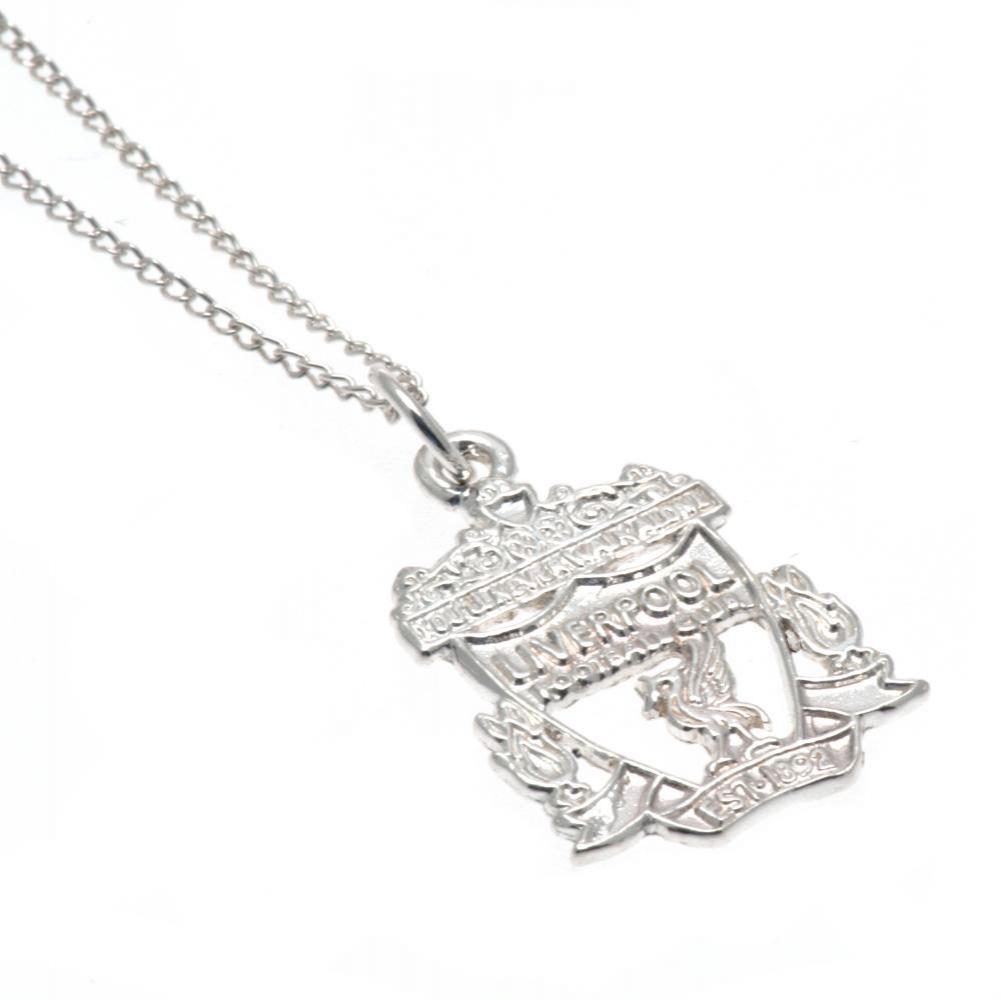 Liverpool FC Sterling Silver Pendant & Chain CR  - Official Merchandise Gifts