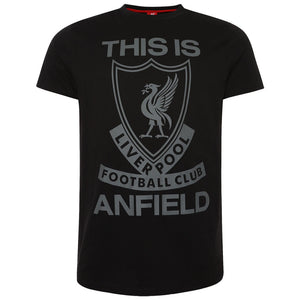 Liverpool FC This Is Anfield T Shirt Mens Black L  - Official Merchandise Gifts